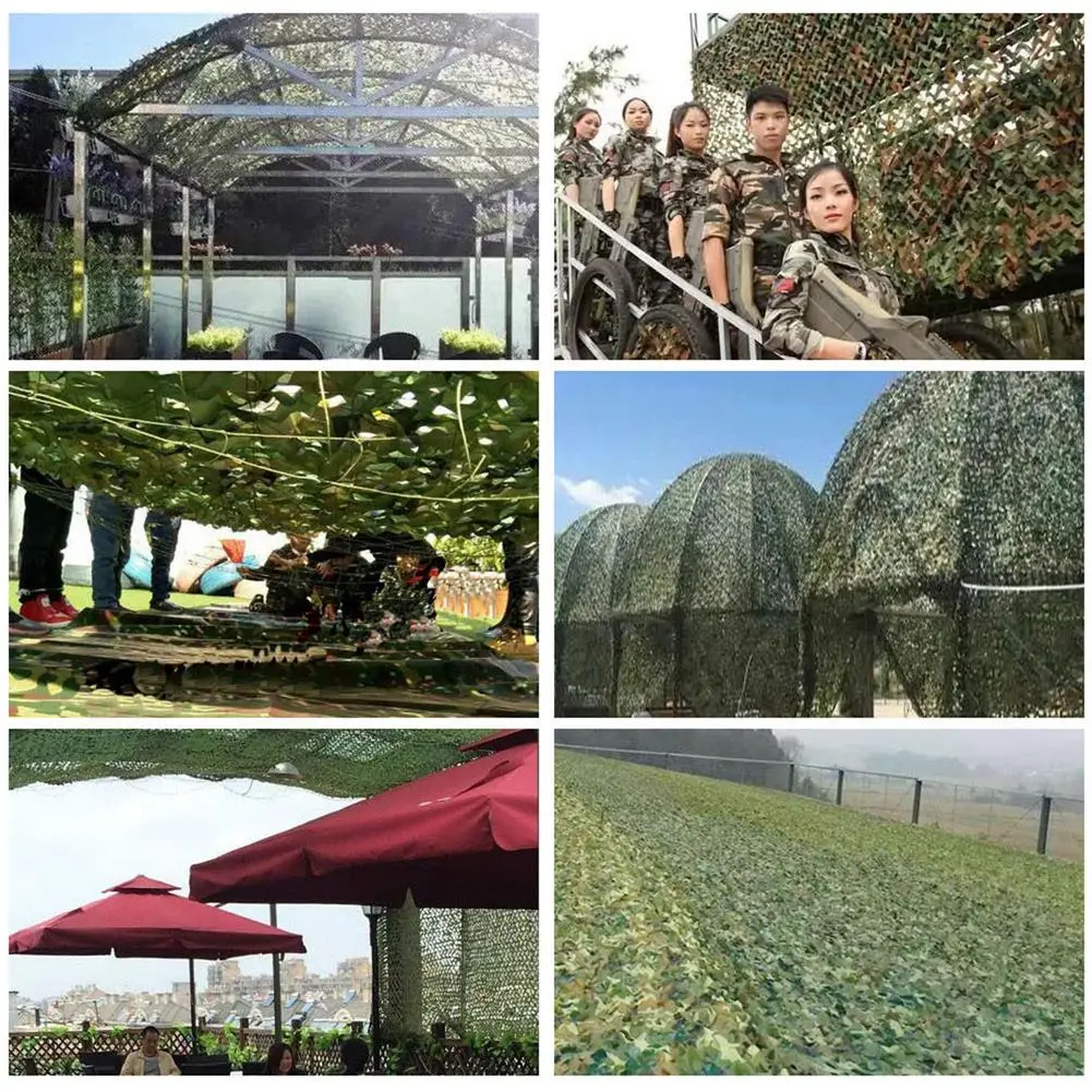 Woodland Camo Netting Camouflage Net 3D Leaf Privacy Protection Camouflage Mesh For Camping Forest Garden Decoration Landscape