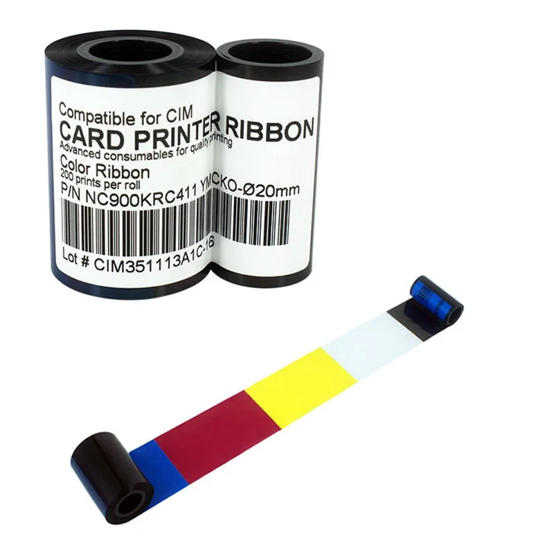 

PN:NC900KRC411 YMCKO Ribbon For CIM K300C K400C,Ribbon Core:20mm/22mm,200 Prints