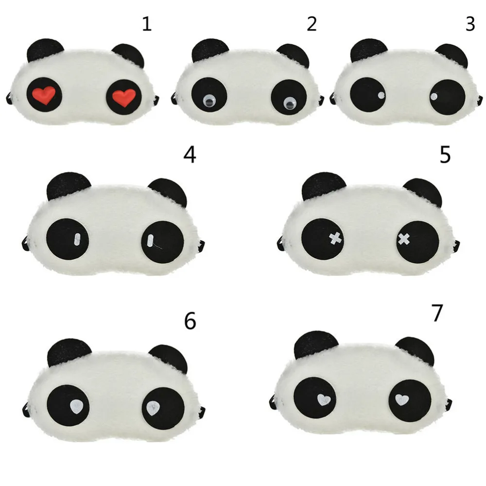 Mask For Sleep Cute Panda Sleeping Face Eye Blindfold Eyeshade Breathable Kids Women Travel Cover Health Care Aid Eyepatch Tool