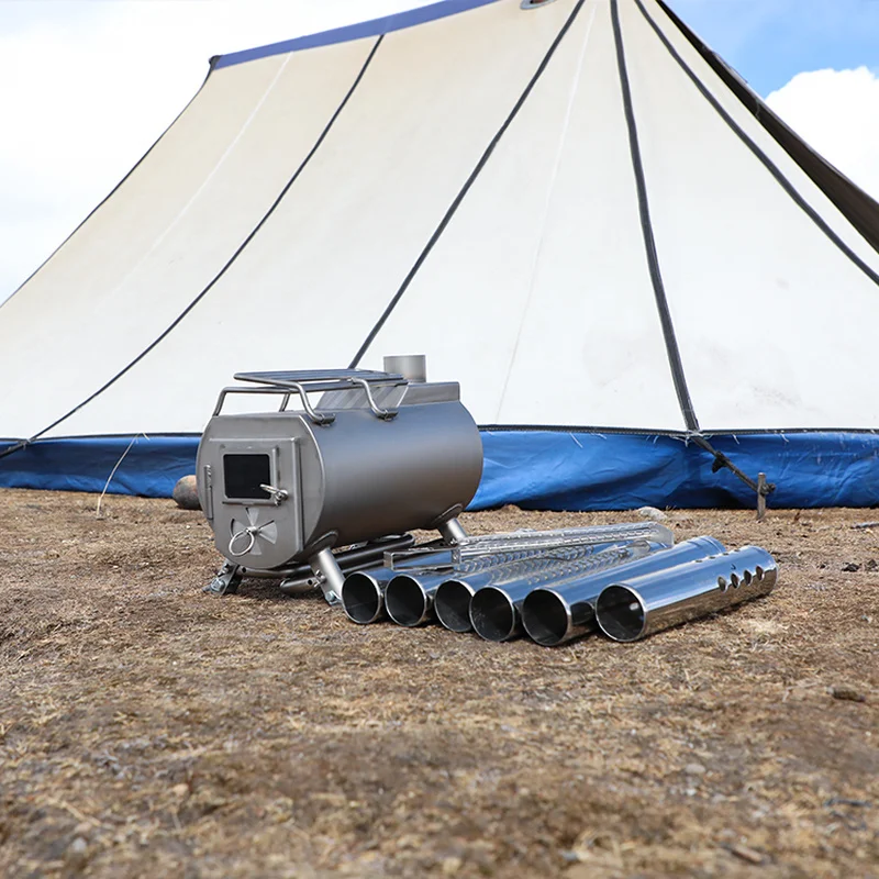 

310S Stainless Steel Wood Stove Tent Stove Outdoor Portable Camping Multi-function Field G Stove Smoke Pipe