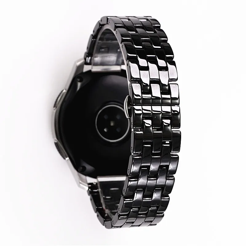 20mm22mm bright black ceramic strap for Huawei WATCH GT 2e pro HONOR Magic Watch 2 Amazfit 1S GTR GTS watch bracelet wrist band