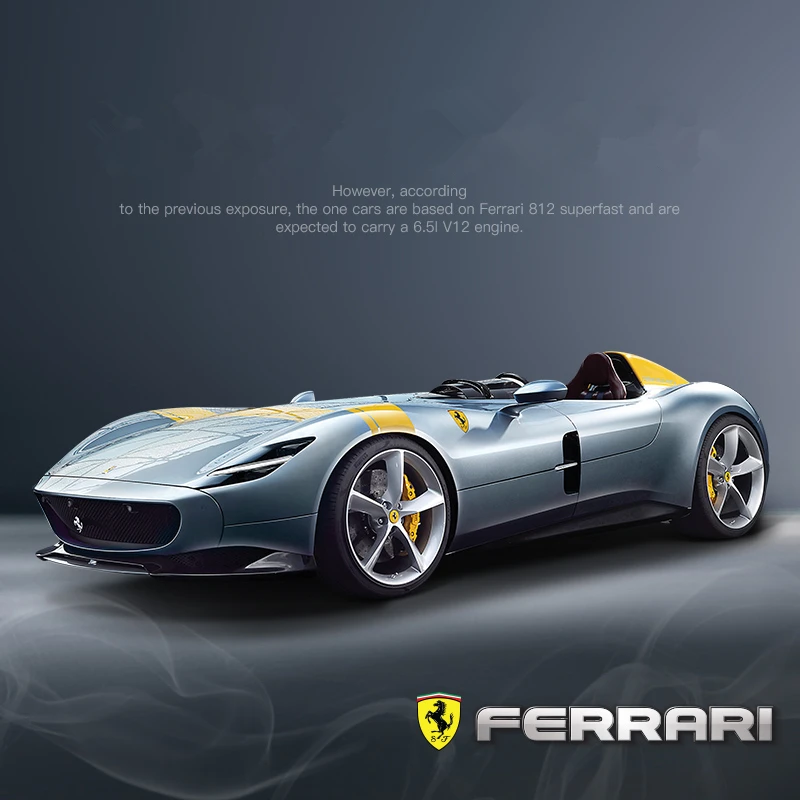 Bburago 1:18 Ferrari Concept Monza SP1 Alloy Luxury Vehicle Diecast Cars Model Toy Collection Gift Favorite level