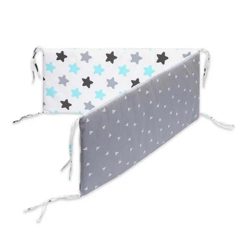 Lit de bébé avec pare-chocs imprimé 130x30CM, protection Double face détachable autour du berceau pour nouveau-né, décor de chambre d'enfants, clôture de lit pour nouveau-nés