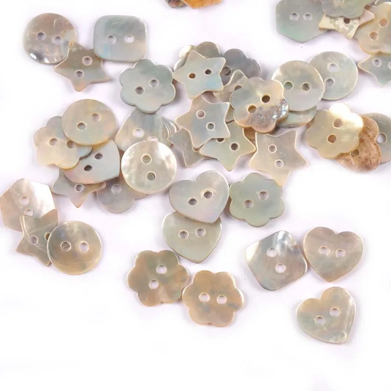 50Pcs 2 Holes Color Mother Of Pearl Round Shell Buttons Sewing Accessories DIY Kid Apparel Supplies Scrapbooking Crafts c2428 image 6
