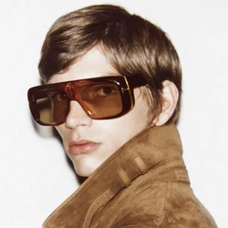 AOZE 2020 modern fashion shield Steam punk vintage Tom sunglasses of unisex gradient sunglasses UV400 sunglasses FT0733