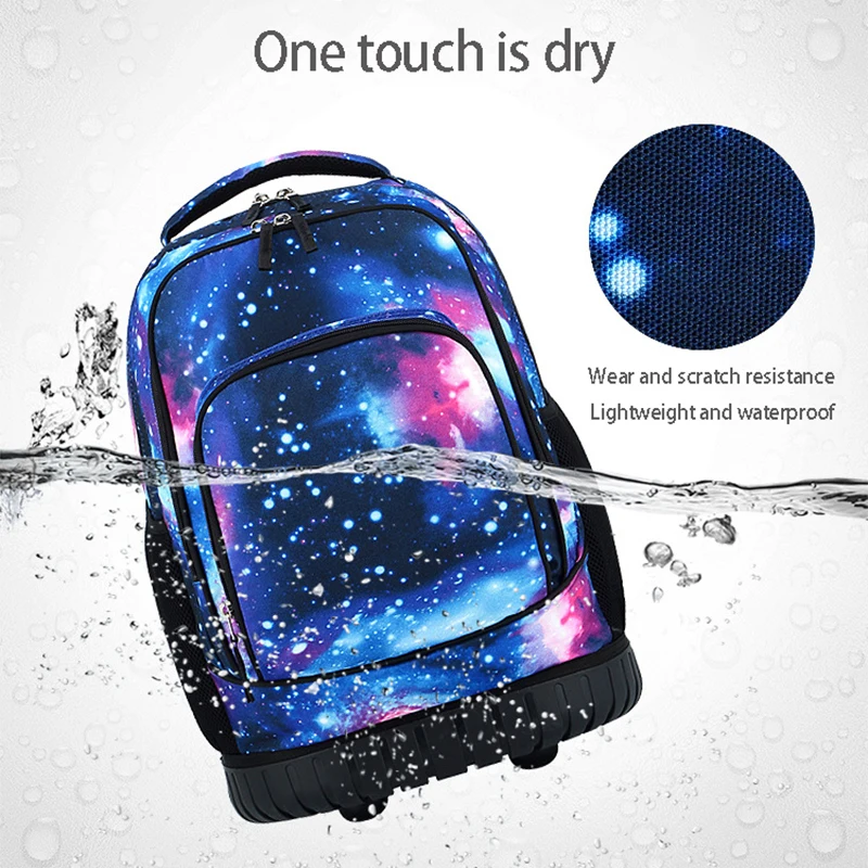 Primary school backpack 2-6 grade trolley school bag 18 inch male and female backpack middle school student travel backpack