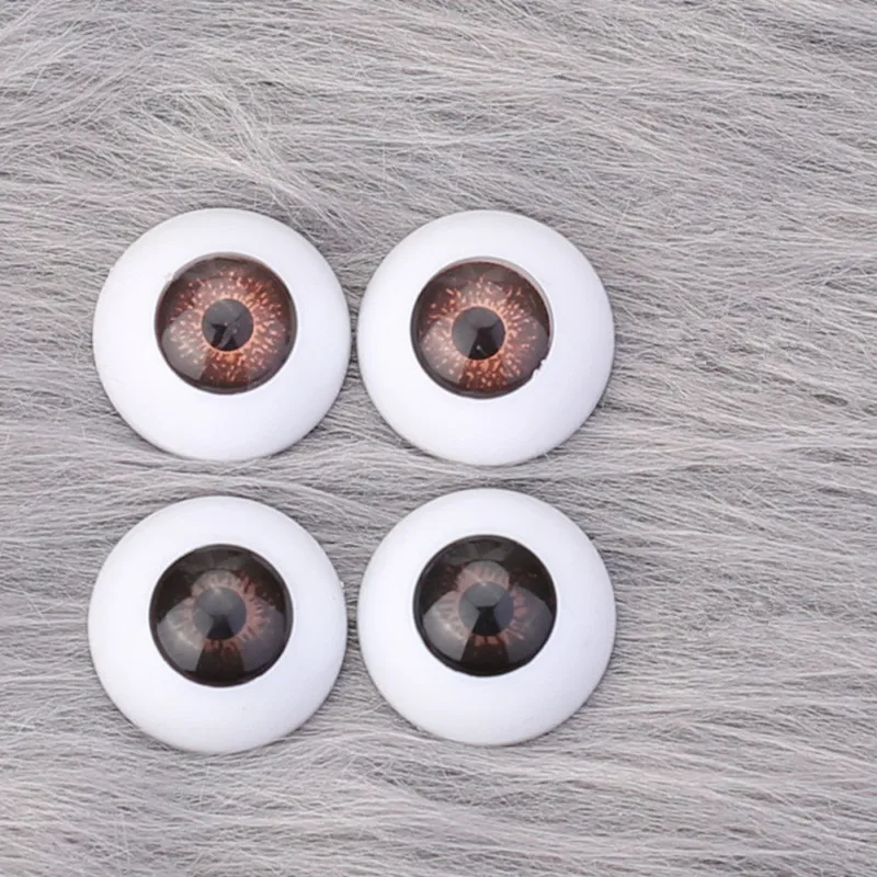 2 Pair Acrylic Doll Eyes Diameter 12/14/16/18/20/22mm  Brown/ Light Browm Fit To 1/6,1/4,1/3 BJD Doll