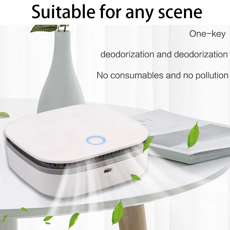 Home Mini Air Purifier With High Efficiency Filter Smart Portable Air Purifier USB Rechargeable Car Home Cleaning Odor
