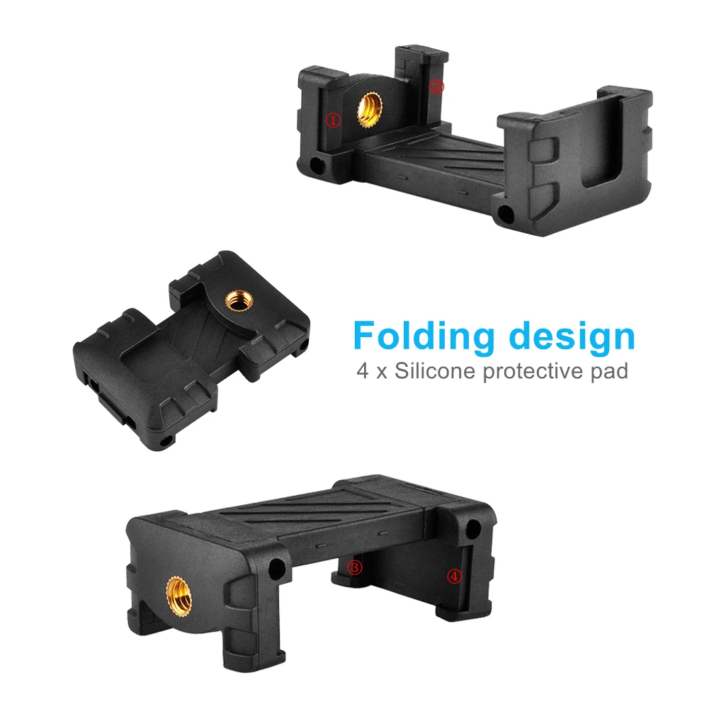 ขาตั้งกล้องรองเท้าเย็นสำหรับไมโครโฟน LED Light 1/4 ''สกรูสำหรับ iPhone 11 Pro Max XS Max XR X 8 7 6 Plus