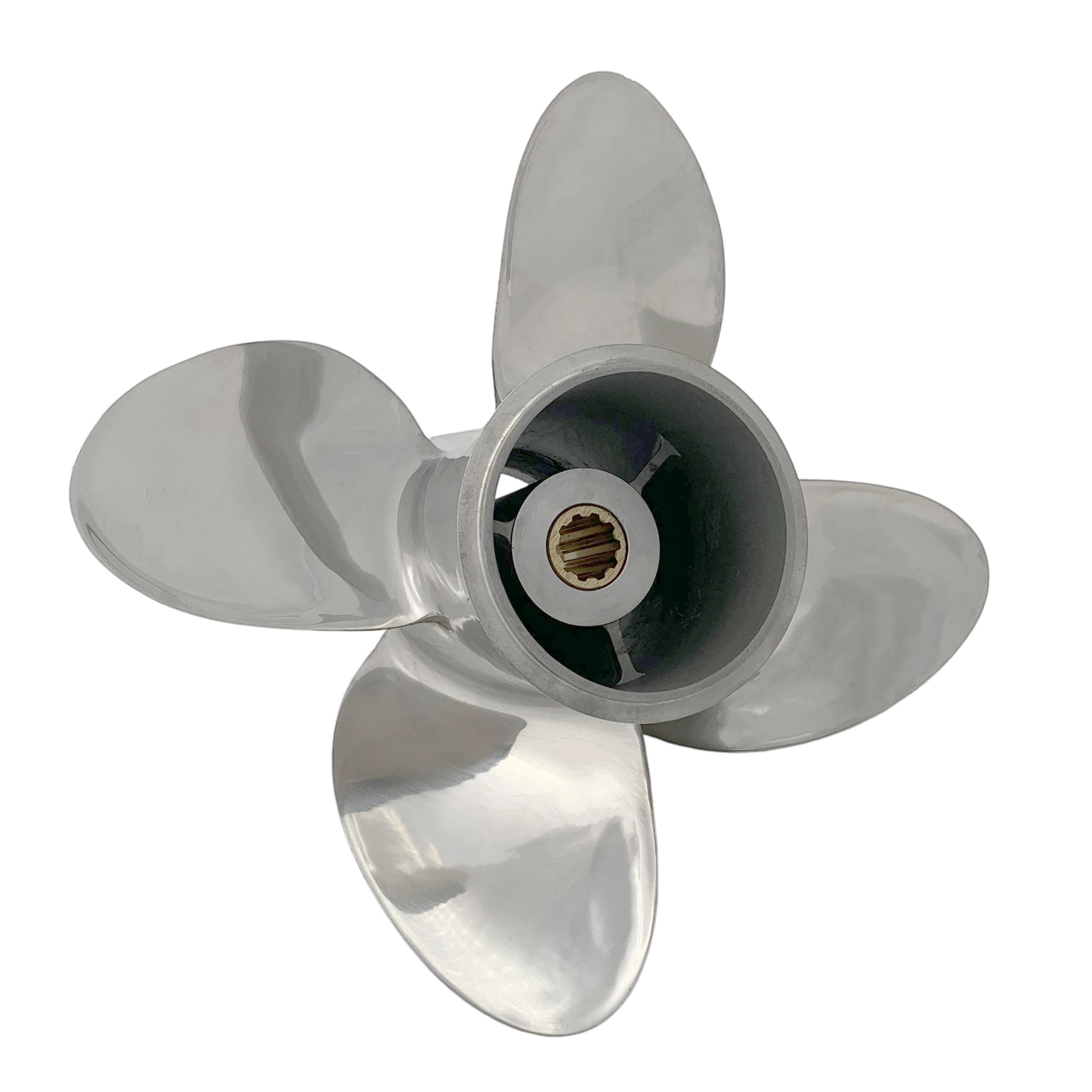 Boat Propeller Propeller 9 7/8X9 Fit Honda 4 Blades 25HP-30HP Engines Stainless Steel 10 Tooth