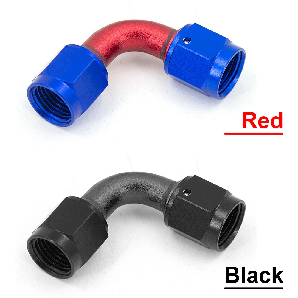 Universal AN6 AN8 female hydraulic hose elbow oil cooler fitting hose fitting Stright 0 90 degree