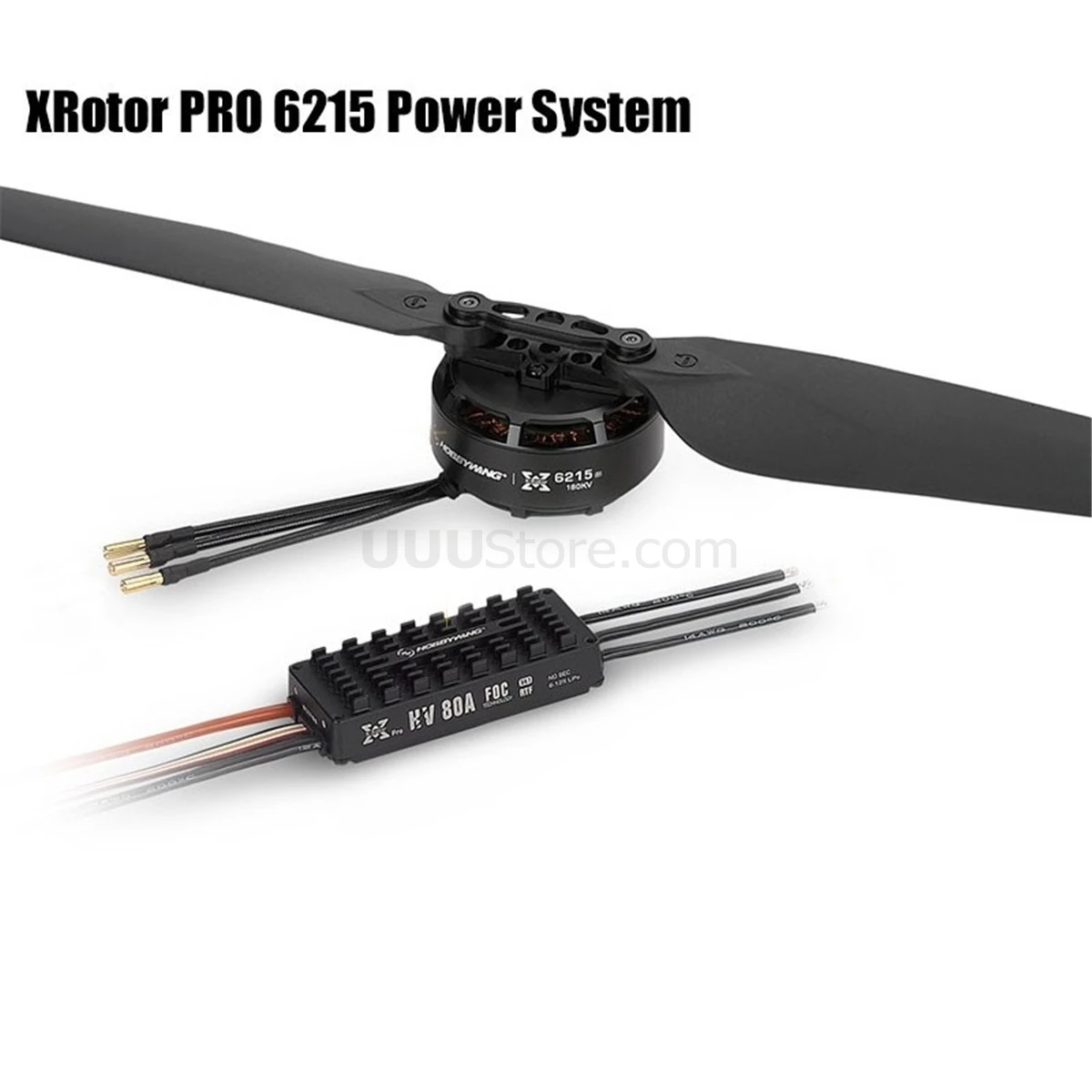 

Hobbywing Combo XRotor PRO 6215 180KV 2388 Propeller 80A HV FOC V4 ESC RTF CCW/CW Prop Power System for Agricultural Drones