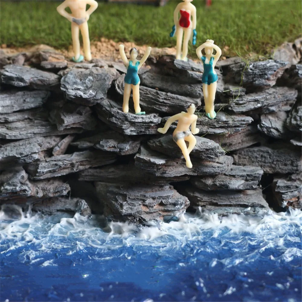 1:100 skala Modell Schwimmen Figuren Für Diorama Tiny Schwimmen Pool Landschaft, Der 2cmtiny Modell Sport Mann Für Miniatur Landschaft