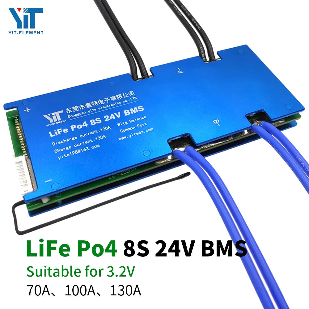 8S 24V Pin Lithium 3.2V Ban Bảo Vệ Bảo Vệ Nhiệt Độ Cân Bằng Chức Năng Bảo Vệ Quá Dòng BMS PCB