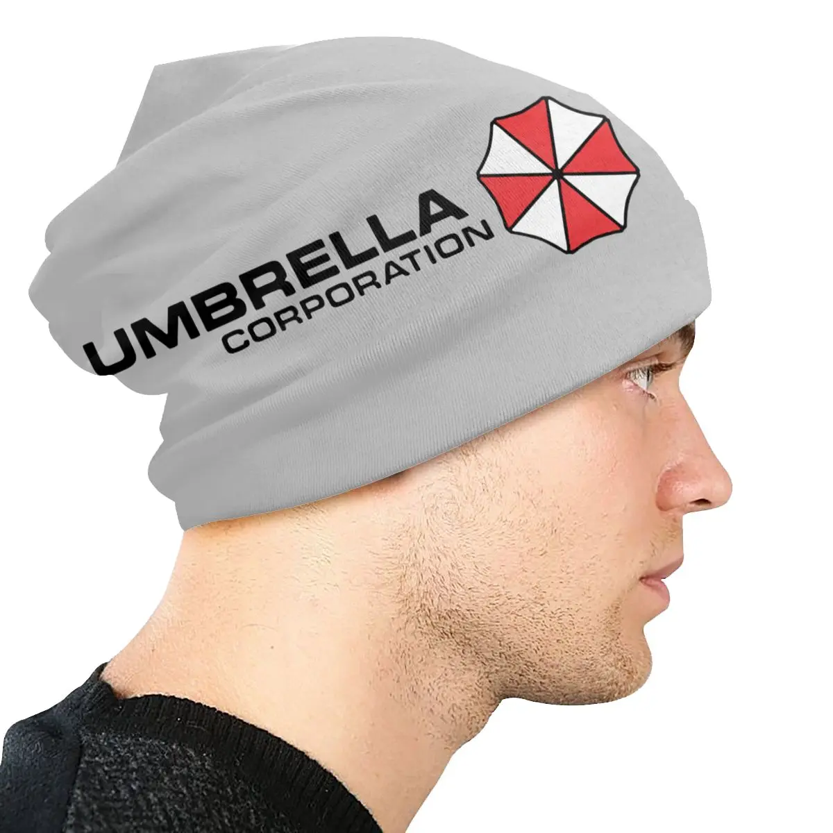 Motywem Umbrella Corporation Skullies czapka beanie moda jesień zima ulica mężczyźni kobiety czapki dorosły ciepły podwójnego zastosowania czapeczka