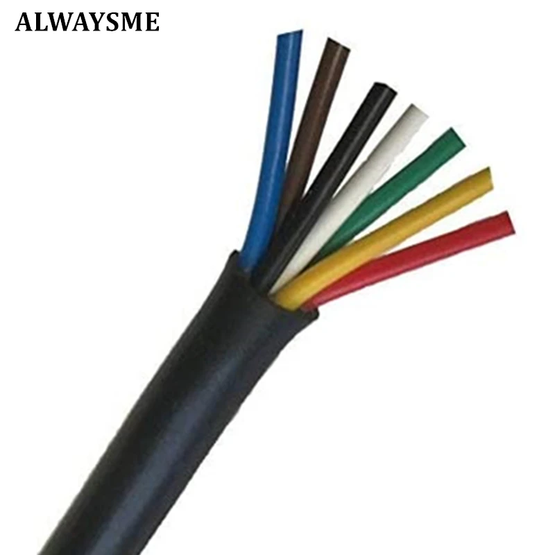 ALWAYSME 7 Way Conductor Wire Trailer Cable Cord