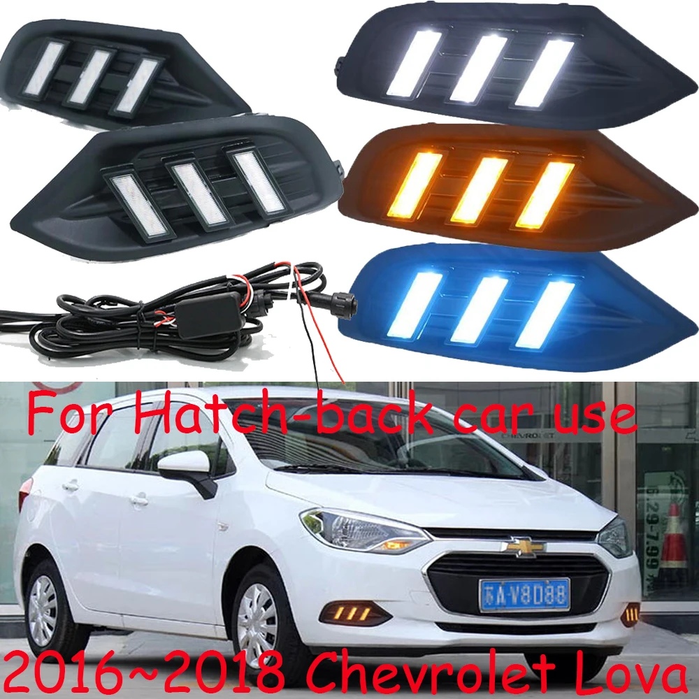 

Dynamic car bumper headlight for Lova daytime light 2016~2018y DRL car accessories LED headlamp Lova fog light