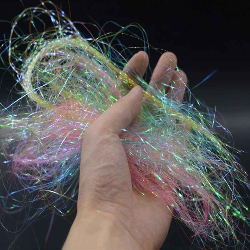 CONTEMPLATOR new 7colors Sparkle Flash Tinsel streamers fly fishing materials fly tying flat mylar pearl tinsel flashback nymphs