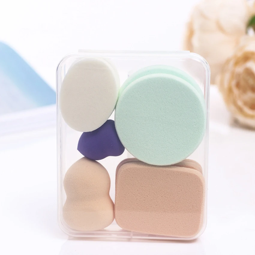 8/9ชิ้น/เซ็ตแต่งหน้าฟองน้ำแป้งพัฟเพชร/Water Drop Shape เครื่องสำอางค์พัฟแห้ง/เปียก BB ครีม foundation พัฟแต่งหน้าเครื่องมือ
