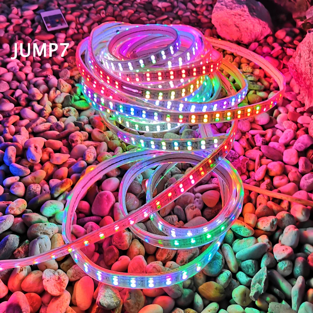 5050 RGB LED Strip AC 220V 110V 120V Ruban LED IP67 Waterproof Outdoor Tira Flexible Ribbon RGB Neon Flex 1m 3m 5m 10m 15m Kit