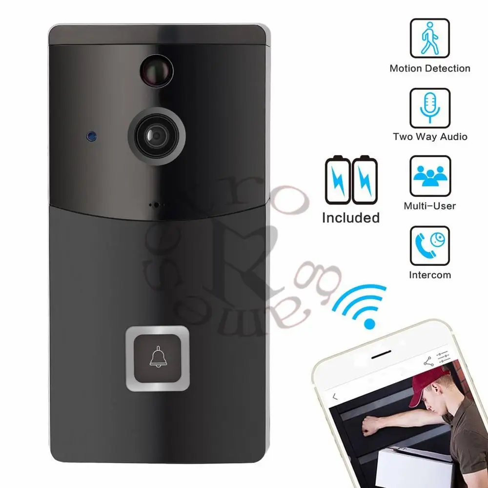 B10 Smart Draadloze Wifi Intercom Video Visuele Deurbel Tweeweg Audio Pir Bewegingssensor Infrarood Huisbeveiliging Deurtelefoon