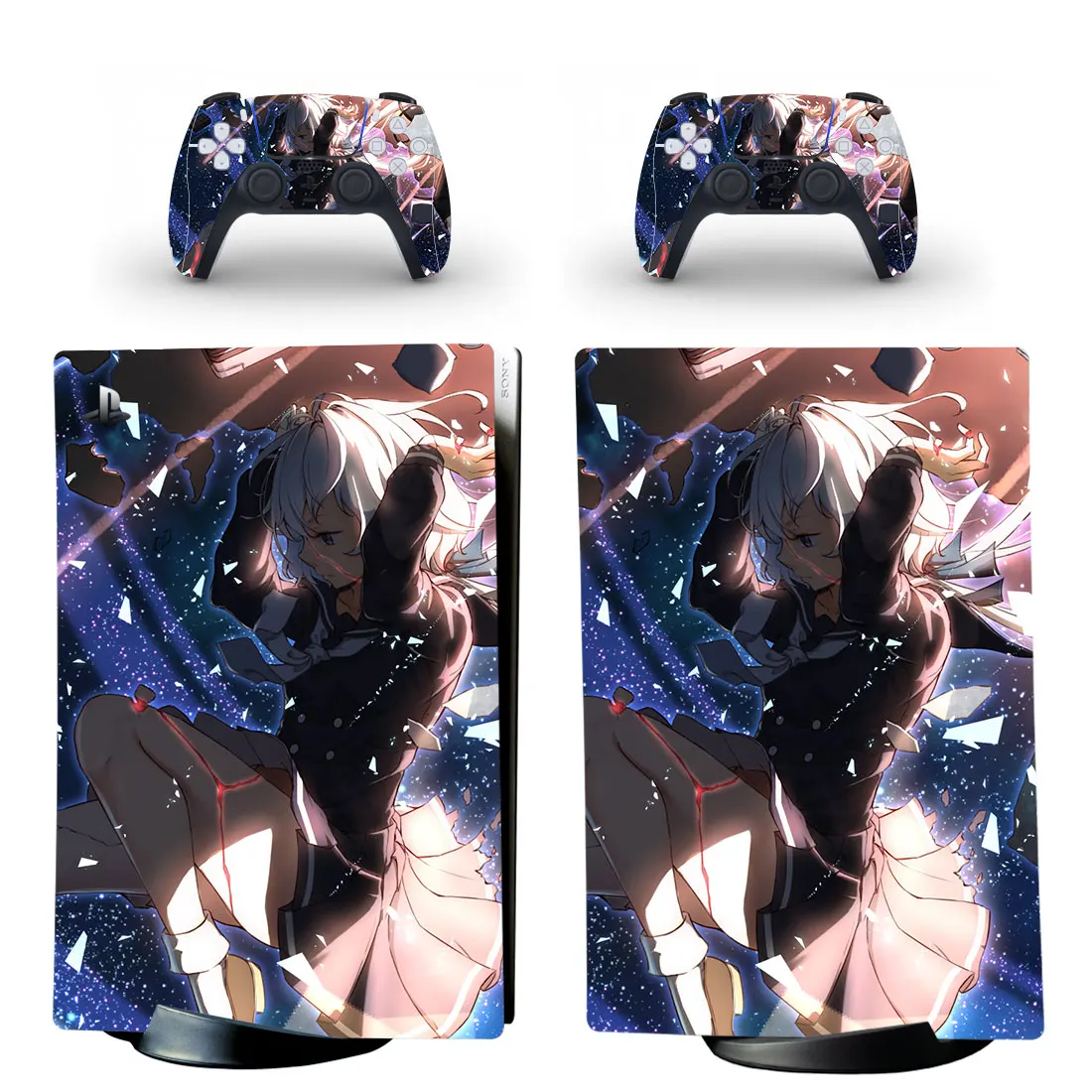 Yuuki Yuuna wa Yuusha de Aru PS5 pegatina Digital de piel para consola Playstation 5 y 2 controladores calcomanía de vinilo pieles