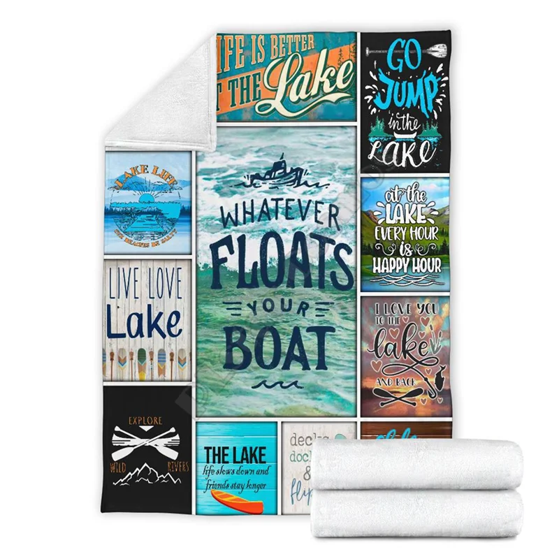 

Whatever Floats Your Boat Blanket printed fleece blanket Beds Hiking Picnic Thick Fashionable Bedspread Sherpa Throw Blanket 02