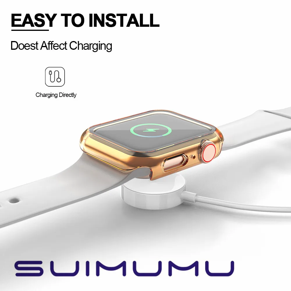 Compatible with Apple Watch Case Screen Protector Iwatch Full Coverage Case for Apple Watch SE Series 6/5/4 XMUXI81018