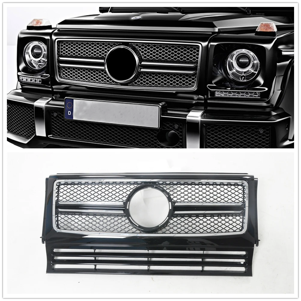 

Grill Front Grille For Mercedes-Benz G Class W463 Wagon G550 G500 G350 G55 G63 AMG 1990-2018 Black/White Upper Bumper Hood Mesh