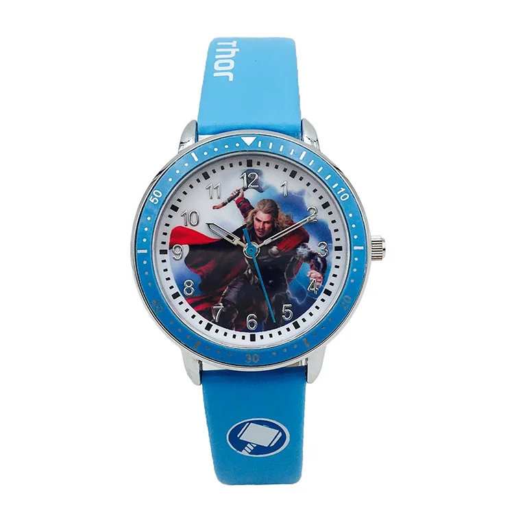 DISNEY Spiderman Captain America Iron Man enfants montre-bracelet étudiant montre à Quartz cadeau d'anniversaire de noël Super héros garçons horloge