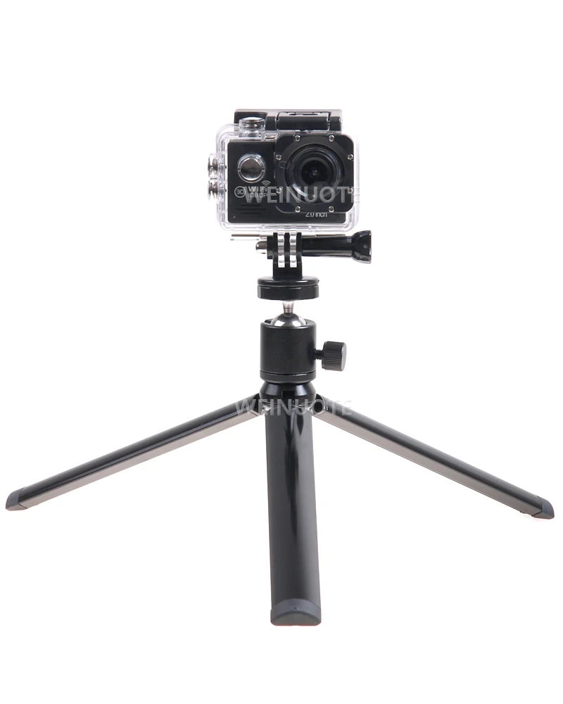 Trípode de cámara de aleación de aluminio, soporte de escritorio para cámara de teléfono, cámara de movimiento GoPro Sjcam, etc. varilla de extensión del estabilizador del teléfono