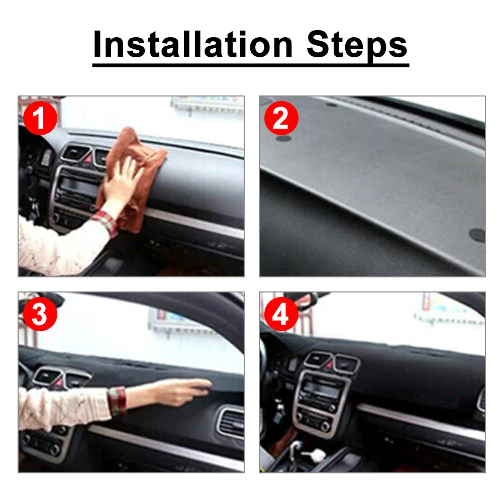 For Chrysler PT Cruiser 2001 2002 2003 2004 2005 Car Dashboard Cover Anti-Slip Dash Mat Black Pad Black LHD