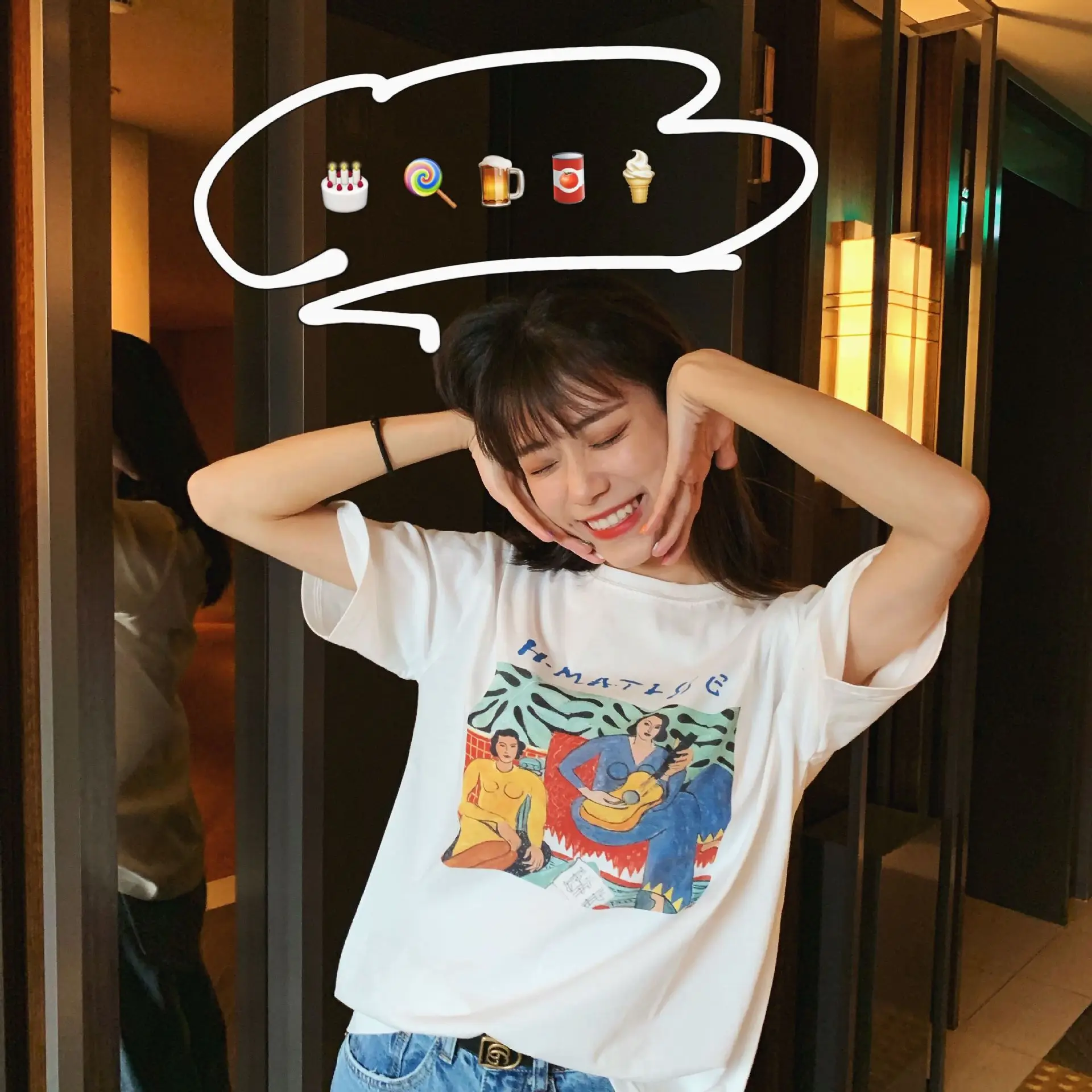 1PCS New Arrival Matisse The Dancer Printed Vintage Unisex Tshirt Tumblr Grunge Aesthetic Graphic Tee Cute Funny White t shirt W