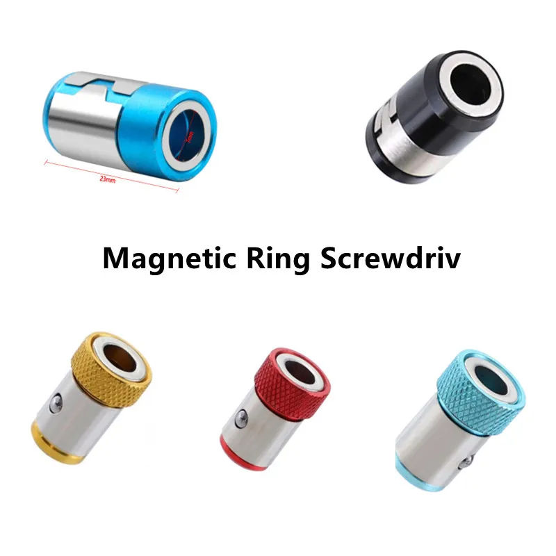 1pcs 6.35mm Shank Anti-Corrosion Drill Bit Magnet Powerful Ring1/4” Metal Screwdriver Bit Universal Magnetic Ring Magnetic Ring