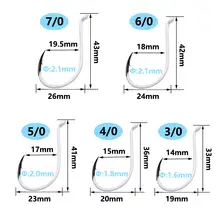 20PCS Octopus Beak Hooks for Saltwater #5