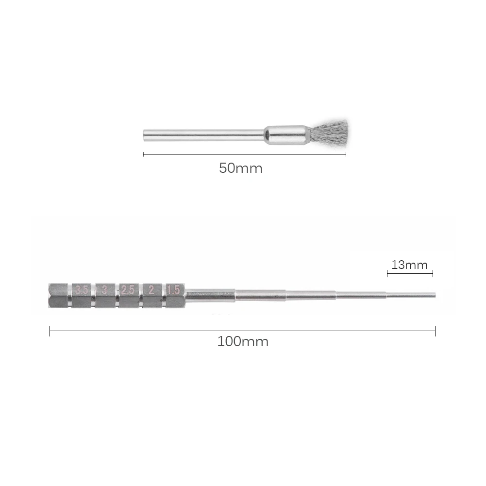 Ferramenta de micro bobina, gabarito de bobina de aço inoxidável, 1.5mm-3.5mm, ferramenta de enrolamento de fio de pavio com escova de limpeza de aço