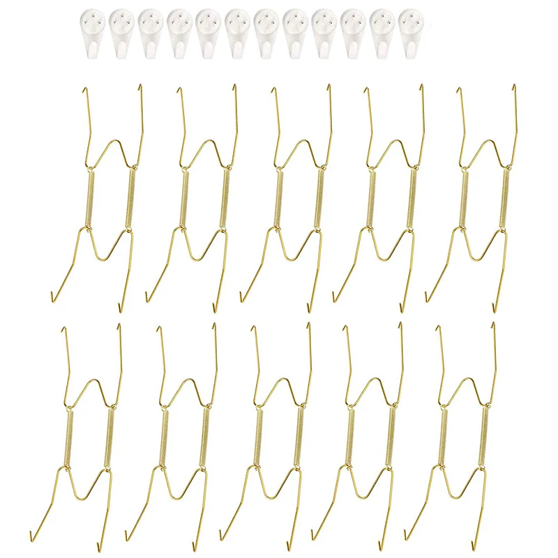 10 Pack Plate Hangers 6 Inch Wall Plate Hangers and 10 Pack Wall Hooks Compatible 5 To 7 Inch Decorative Plates Antique China