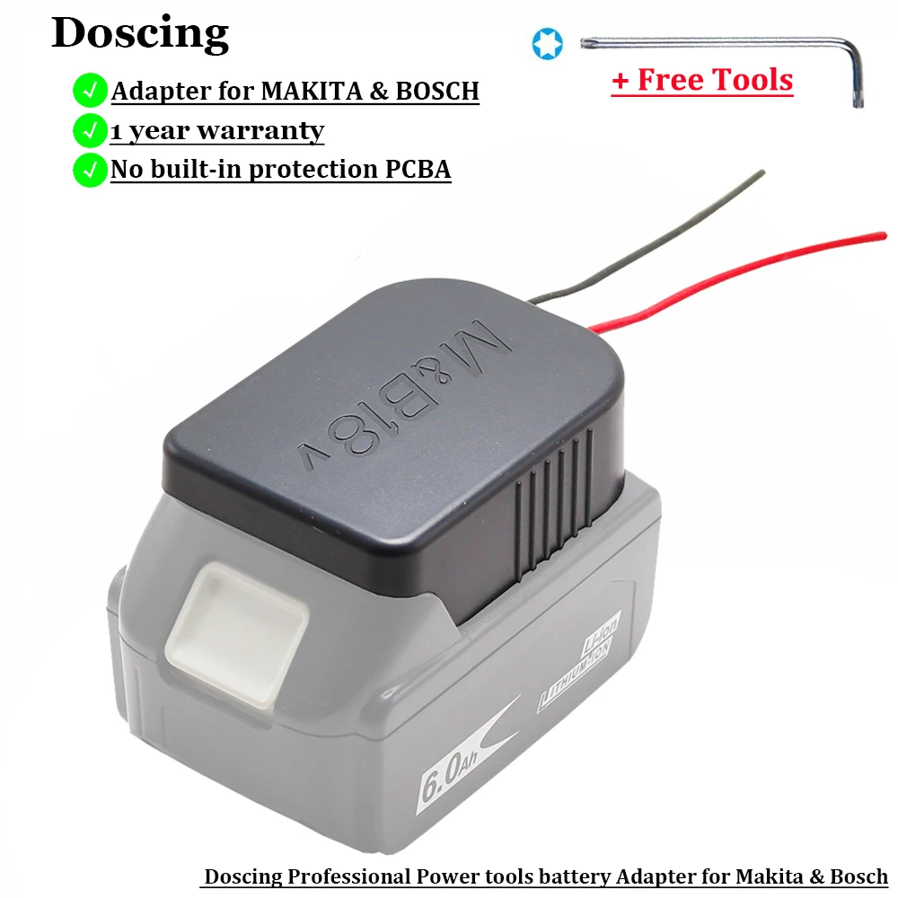 อะแดปเตอร์ชาร์จไฟสำหรับ MAKITA และ BOSCH 18V Li-Ion แบตเตอรี่อะแดปเตอร์เชื่อมต่อสำหรับ BL1830 BL1840 BL1860 BAT609