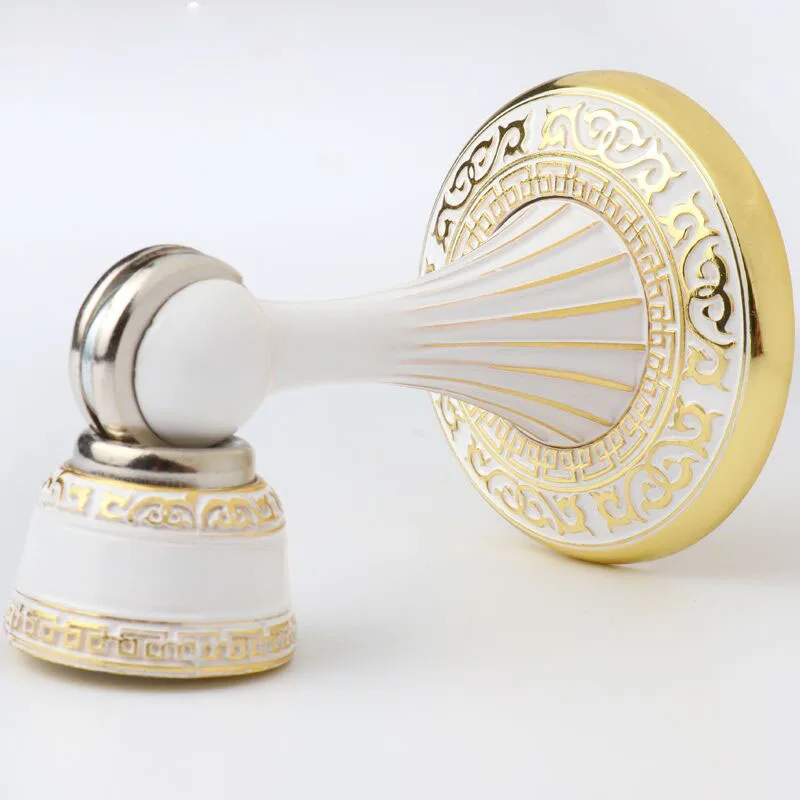 Free Shipping European Zinc Alloy Door Stopper All-match Classical Stop Strong Magnetism Vintage Ivory White Wall Suction MD19