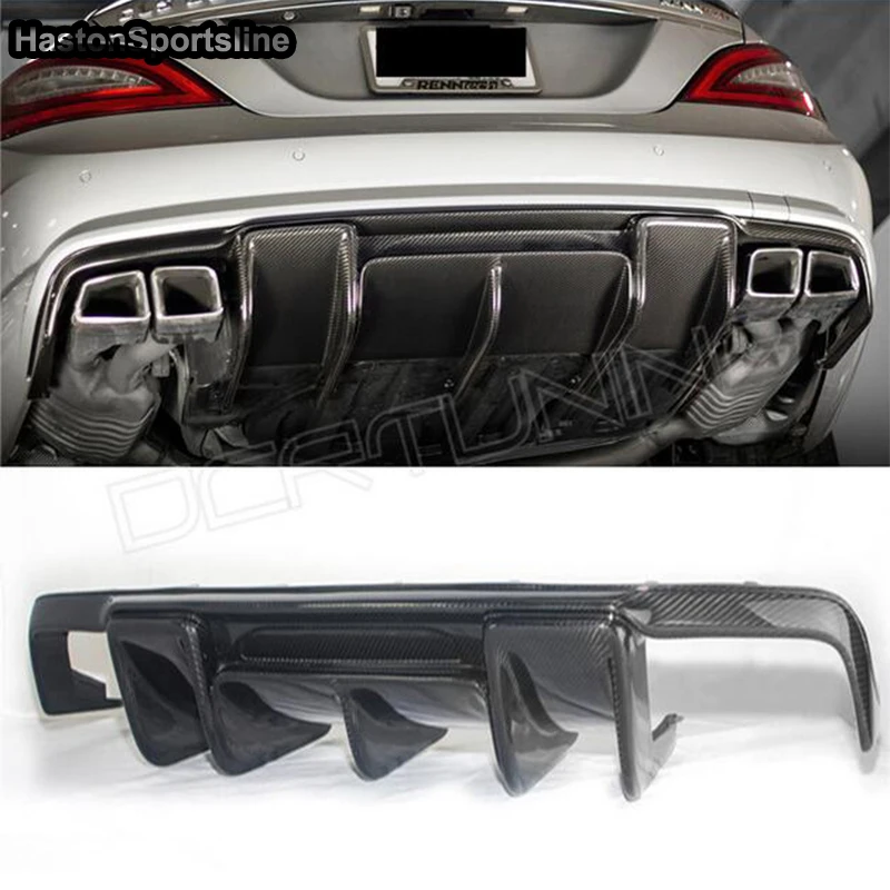 

For W218 R Style Carbon Fiber Rear Bumper Lip Diffuser for Mearcedes Benz W218 CLS350 CLS63 AMG Bumper 2011-2016