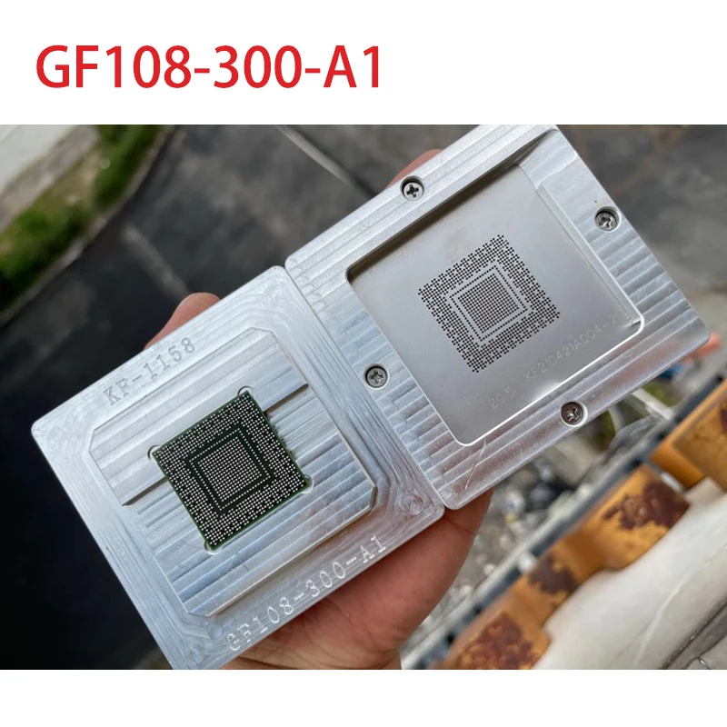 Imagem -04 - Bga Reballing Stencil Kit para Placa Gráfica Chip ic Gtx970 1660s 2060 2070 Ga104 N18p Gf107 Gf108 Plantio Jigs Modelo Elétrico