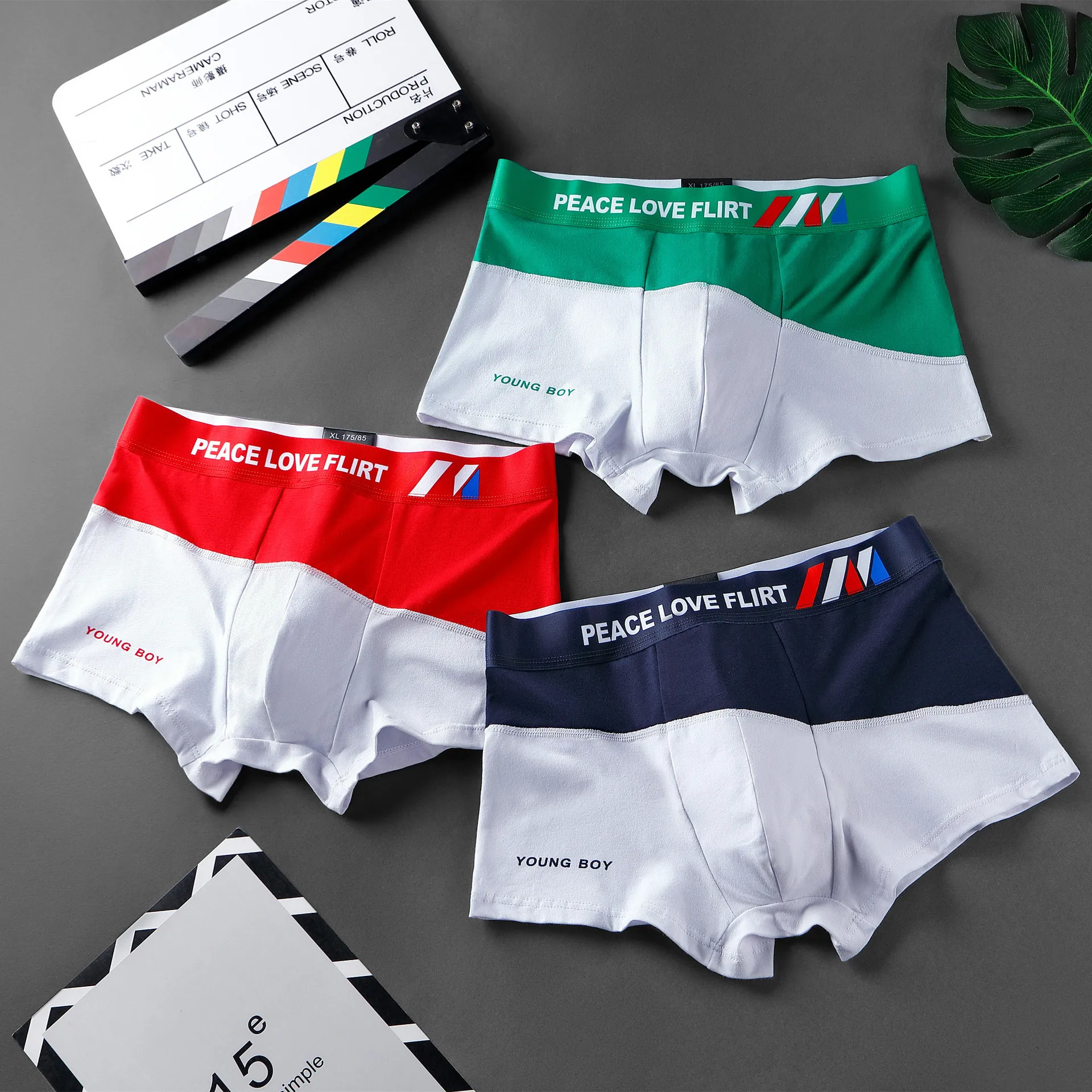 Marca boxer dos homens roupa interior de algodão masculino puro calcinha shorts roupa interior boxer shorts de algodão sólido shorts masculinos