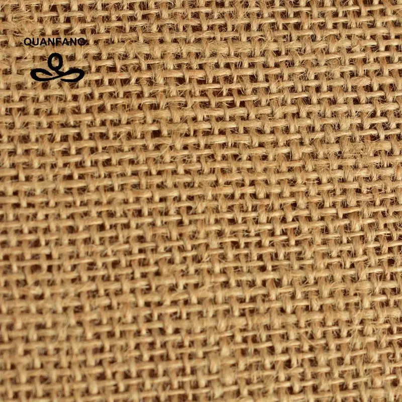 QUANFANG 5050# natural environmental jute fabric linen For DIY handmade tablecloth storage bag Christmas decoration 50x160cm/pcs