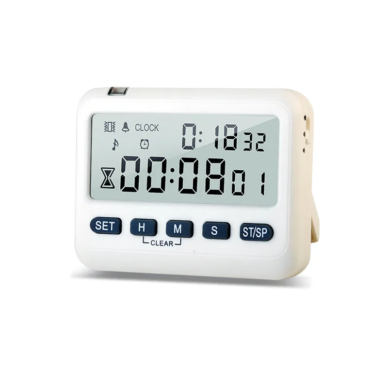 Timer Clock Vibration Alter Volume Adjustable Chronoscope Warning LED Calculagraph Multi function Timepiece