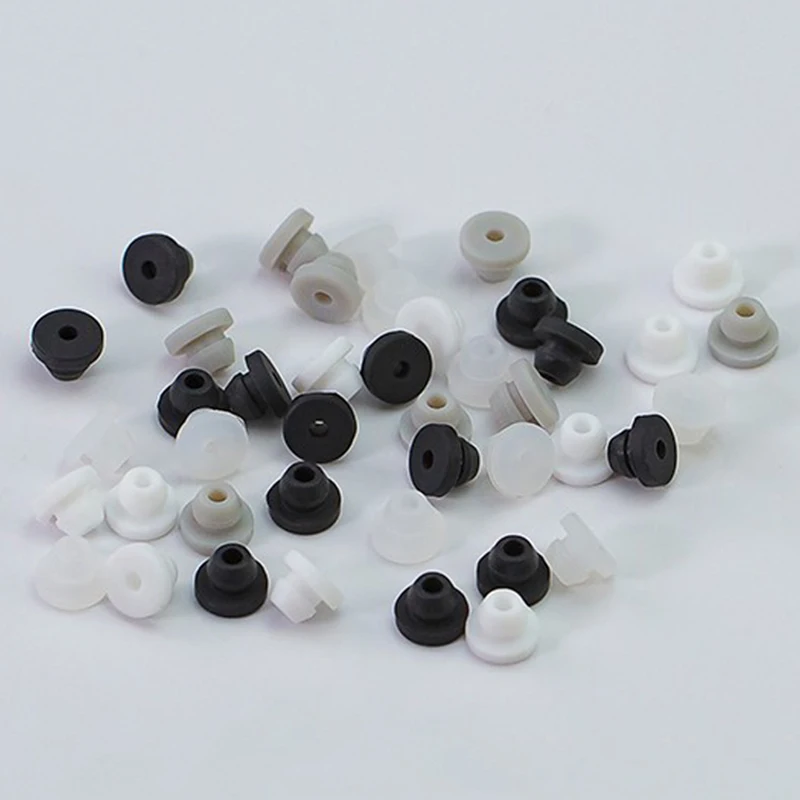 2-10 Buah Colokan Grommet Karet Silikon Bung dengan Koil Sambungan Snap-On Kabel Lubang Bundar Pelindung Bush 4.5-30Mm