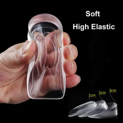 Invisible Inner Heightening Insole Soft Anti skid Foot Care Protector Inserts Transparent Gel Lift Heel Shoe Pad for Unisex