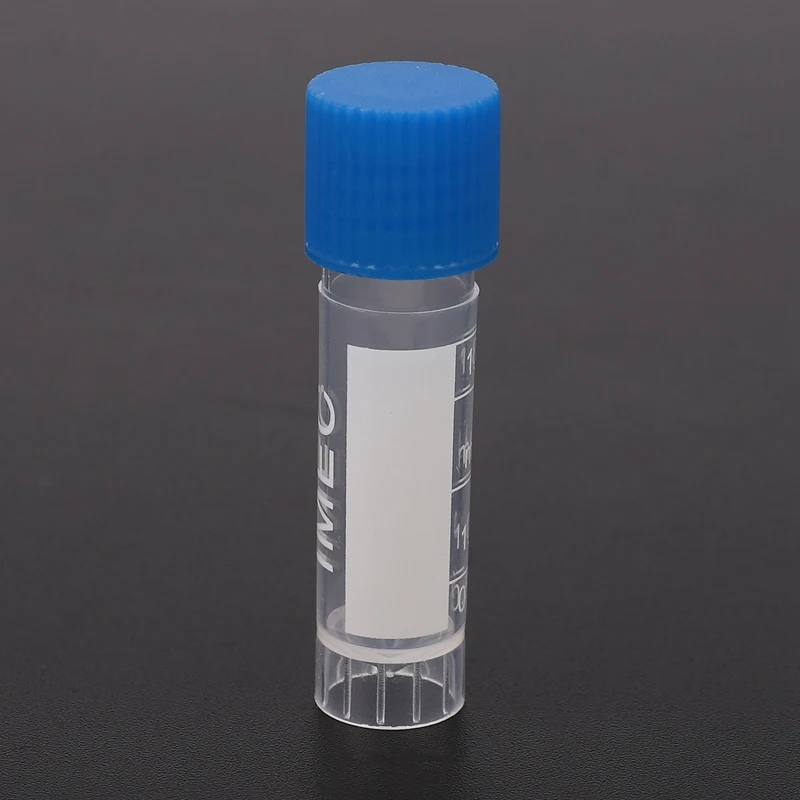 50Pcs 1.8Ml Plastic Graduated 0.063Oz Cryovial Test Tube Sample Pipe With Seal Cap