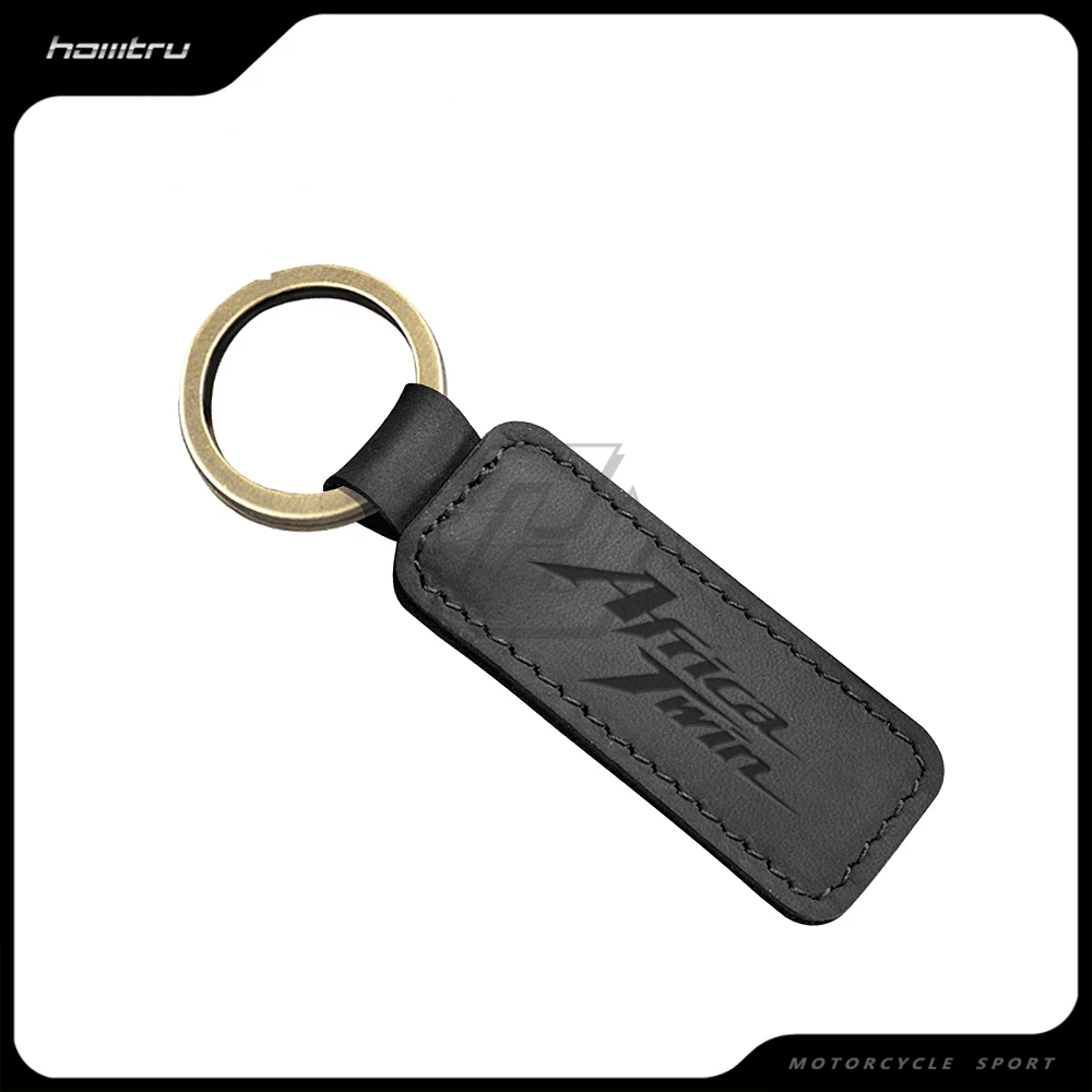 Motorcycle Keychain Cowhide Retro Key Ring Case for Honda Africa Twin Key