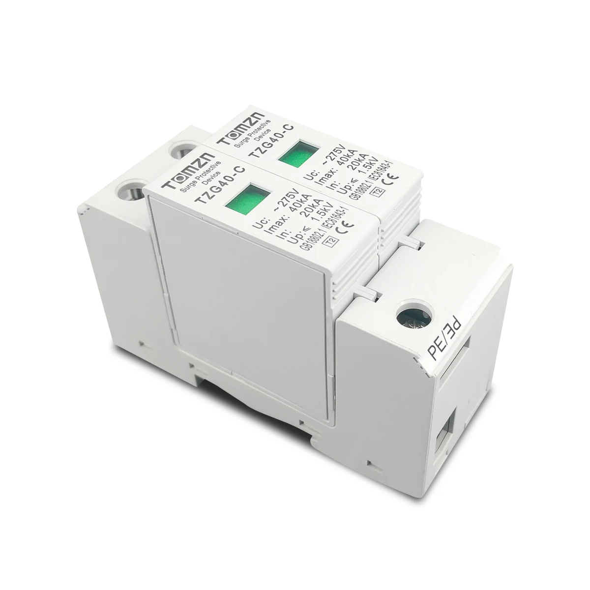 AC SPD 1P+N 30KA~60KA D ~385V  House Surge Protector Protective Low-voltage Arrester Device