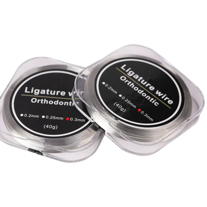 Dentst 1Roll/40g 0.20,0.25,0.30mm Dental Ligature Wires Stainless Steel Orthodontic Line Material Wire